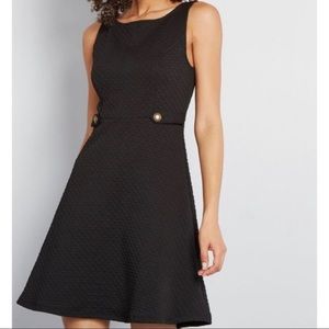 NWT ModCloth Black Sixties Signature A-Line Dress